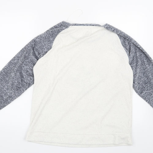 Nutmeg Womens Grey Solid  Top Pyjama Top Size 12  - Snuggle up Polar Bears