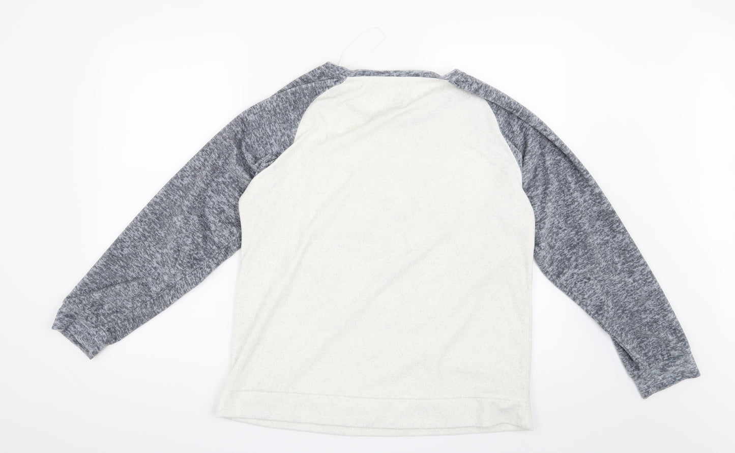 Nutmeg Womens Grey Solid  Top Pyjama Top Size 12  - Snuggle up Polar Bears