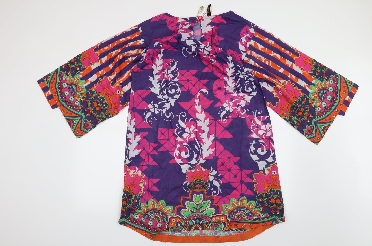 Preworn Womens Purple Geometric  Tunic Blouse Size M