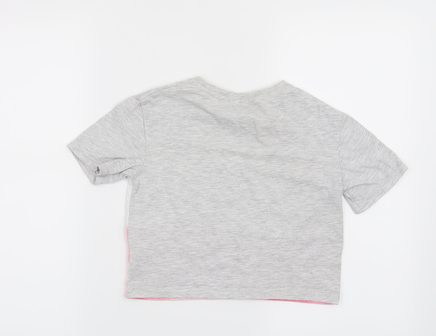 Primark Girls Grey   Basic T-Shirt Size 7-8 Years  - Dreams do come true