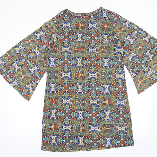 Boohoo Womens Green Geometric  Shift  Size 8