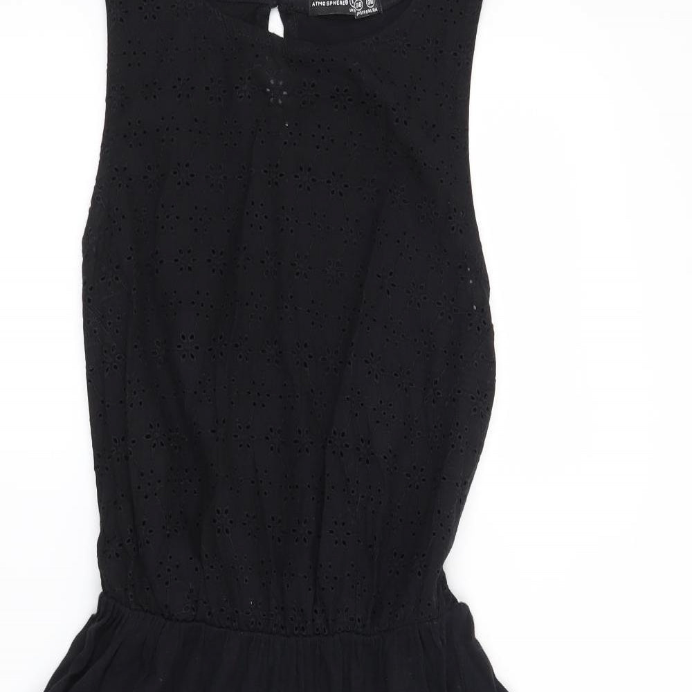 Atmosphere Womens Black Floral  T-Shirt Dress  Size 10