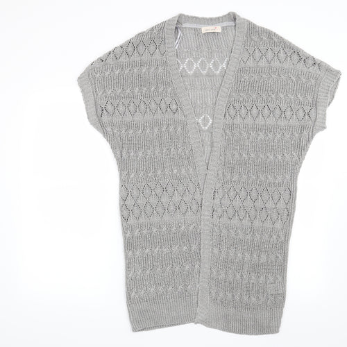 Per Una Womens Grey   Cardigan Jumper Size 10