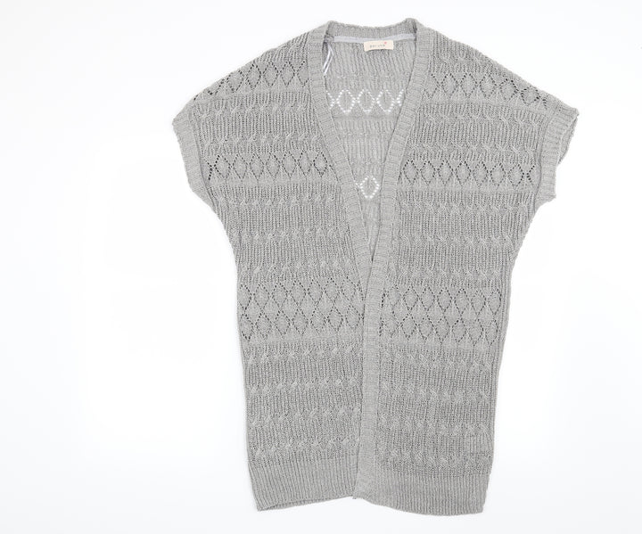 Per Una Womens Grey Cardigan Jumper Size 10