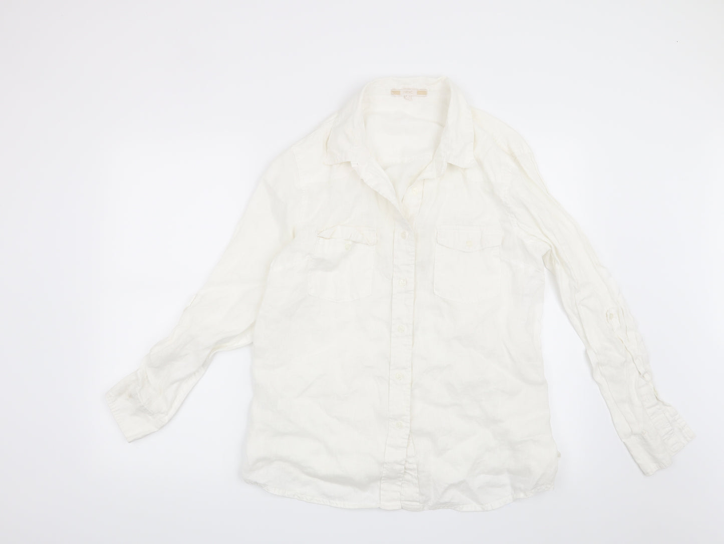 NEXT Womens White   Basic Button-Up Size 16