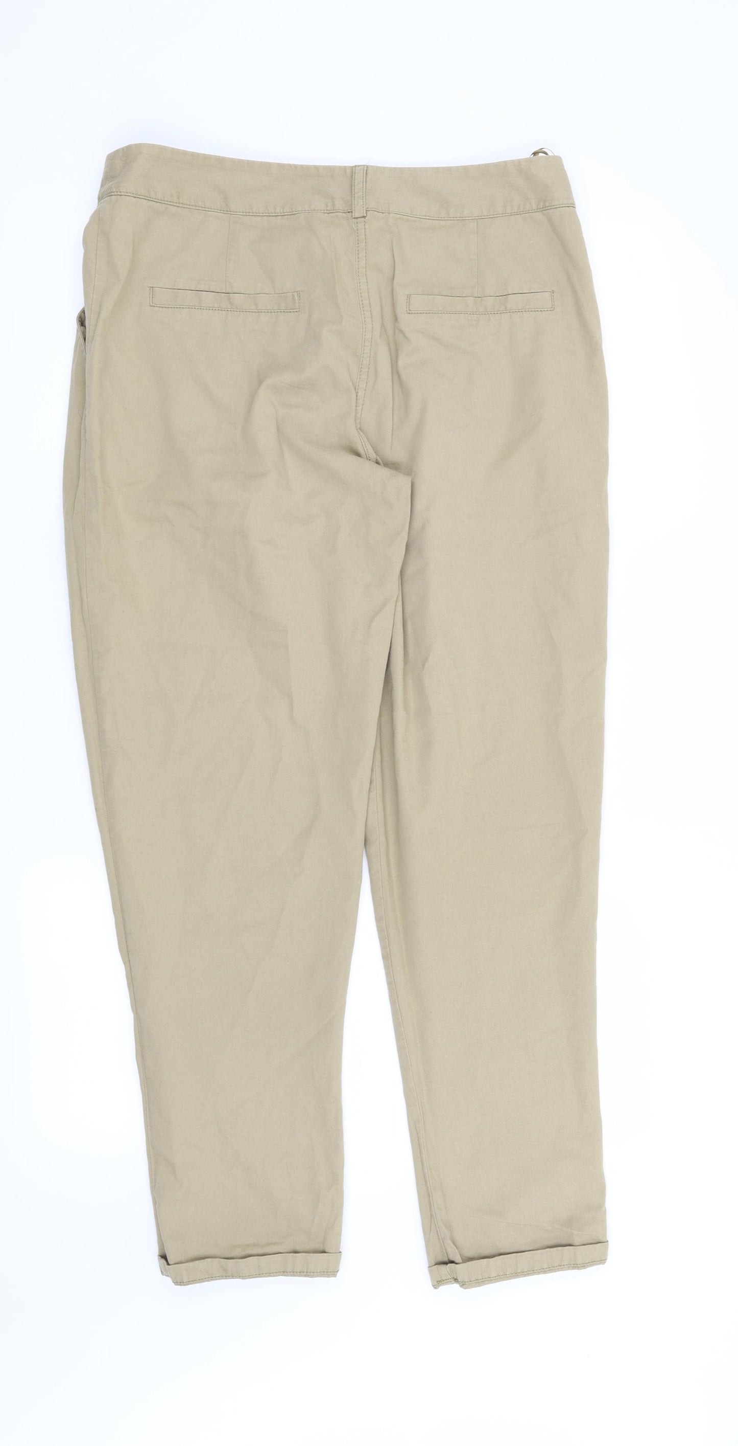 River Island Womens Beige   Chino Trousers Size 10 L27 in