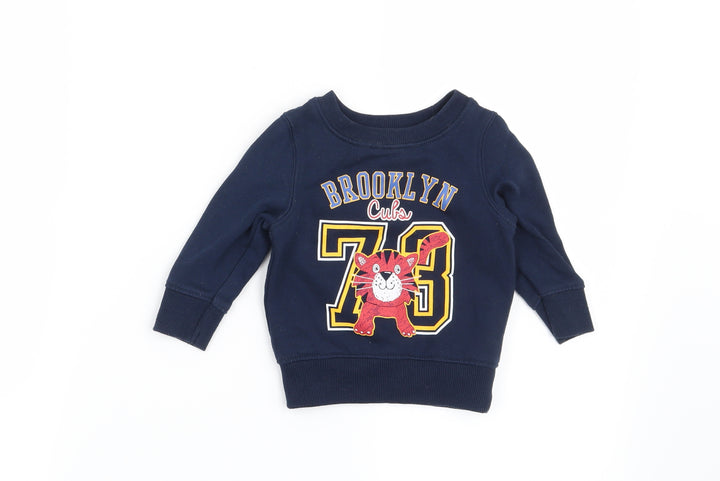 Rebel Boys Blue Pullover Jumper Size 9-12 Months - Brooklyn