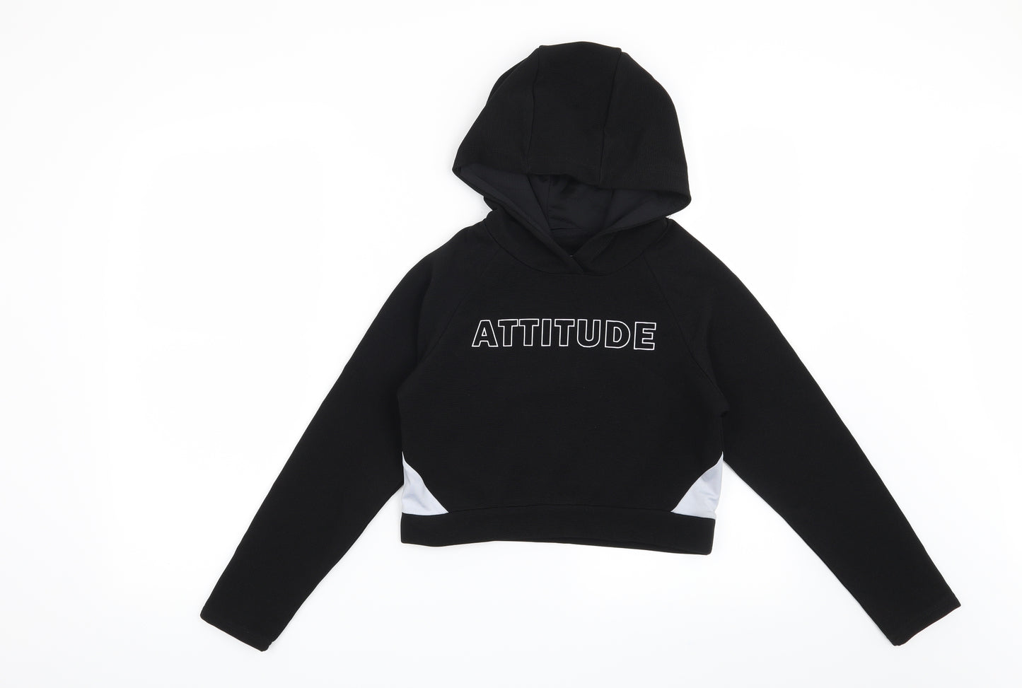 Young Dimension Girls Black   Pullover Hoodie Size 10-11 Years  - Attitude