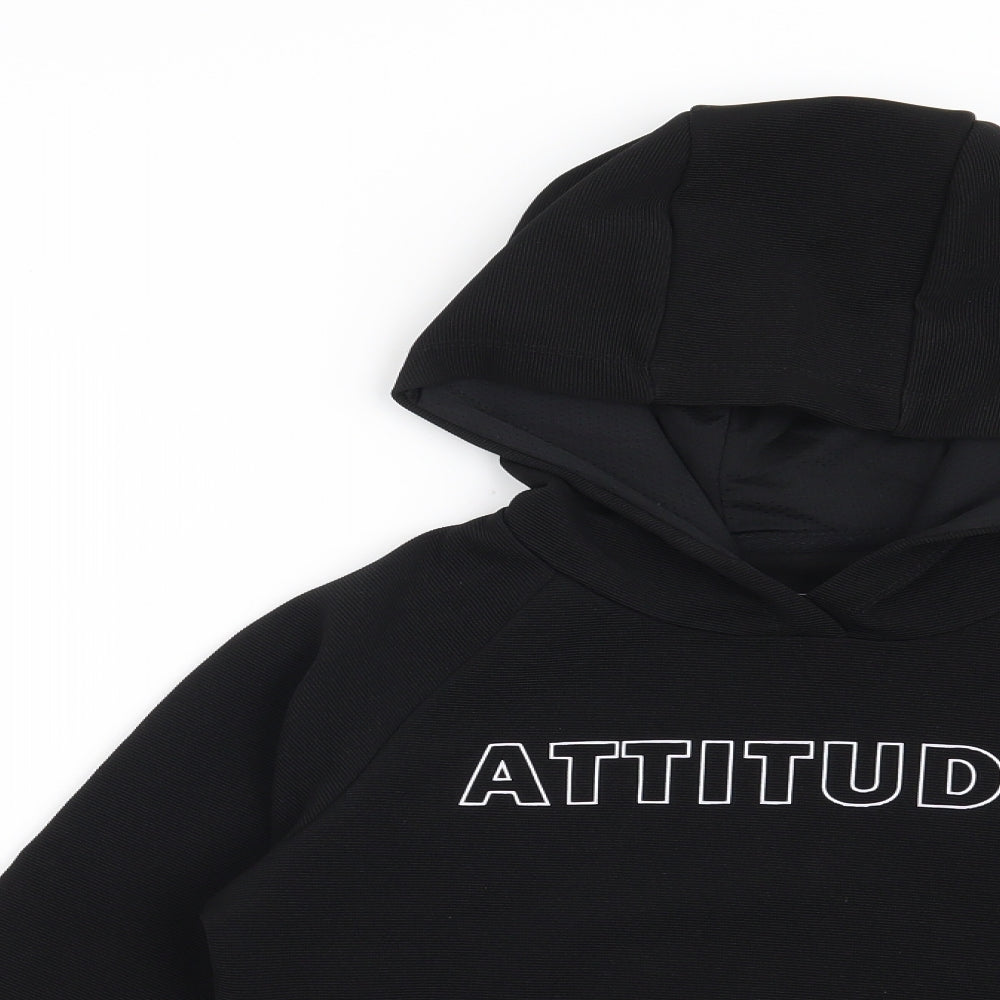Young Dimension Girls Black   Pullover Hoodie Size 10-11 Years  - Attitude