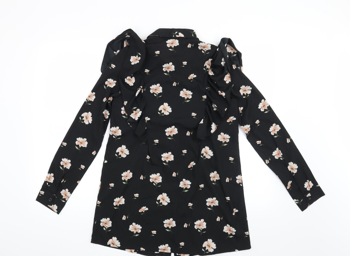 Atmosphere Womens Black Floral  Basic Blouse Size 8