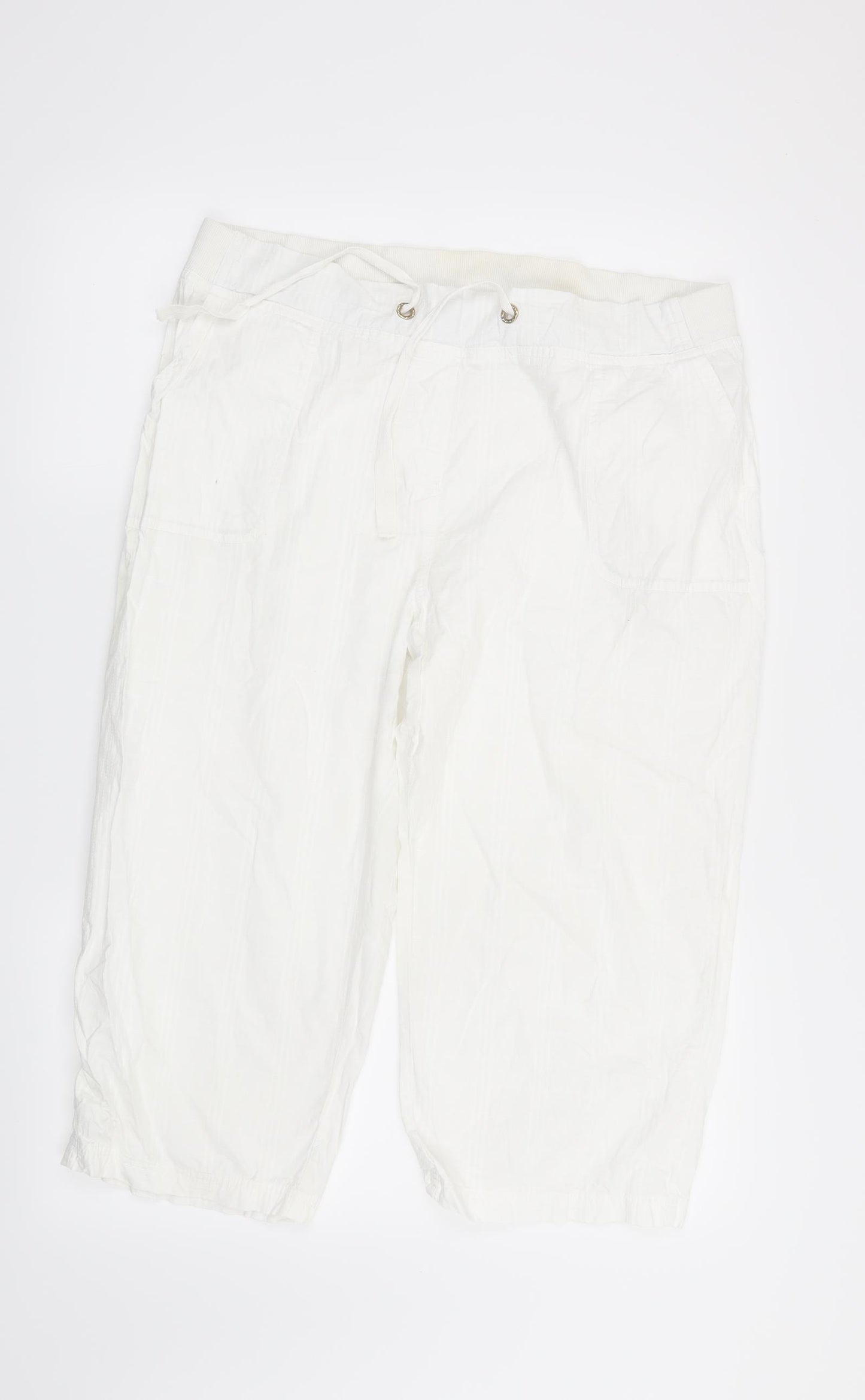 Bonmarché Womens White   Trousers  Size 16 L20 in
