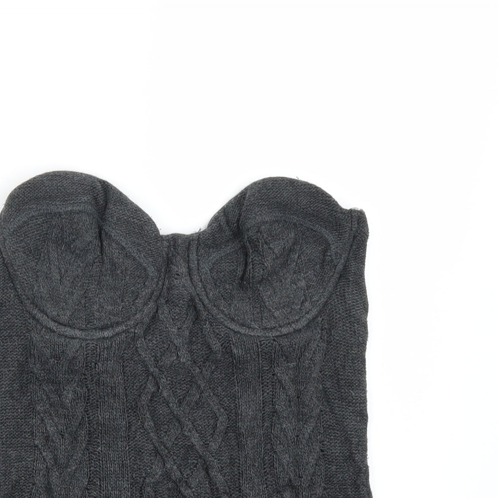 Zara Womens Grey   Basic T-Shirt Size M