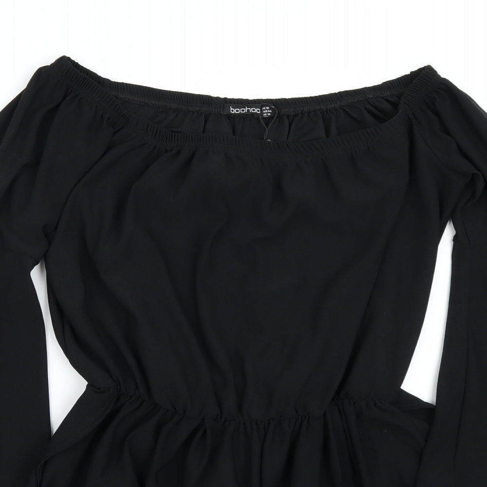 Boohoo Womens Black   Playsuit One-Piece Size 18