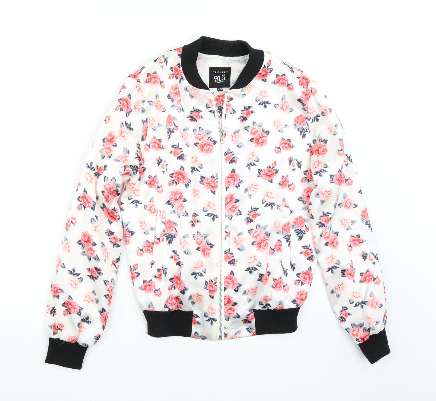Newlook Girls White Flecked  Jacket Coat Size 12 Years