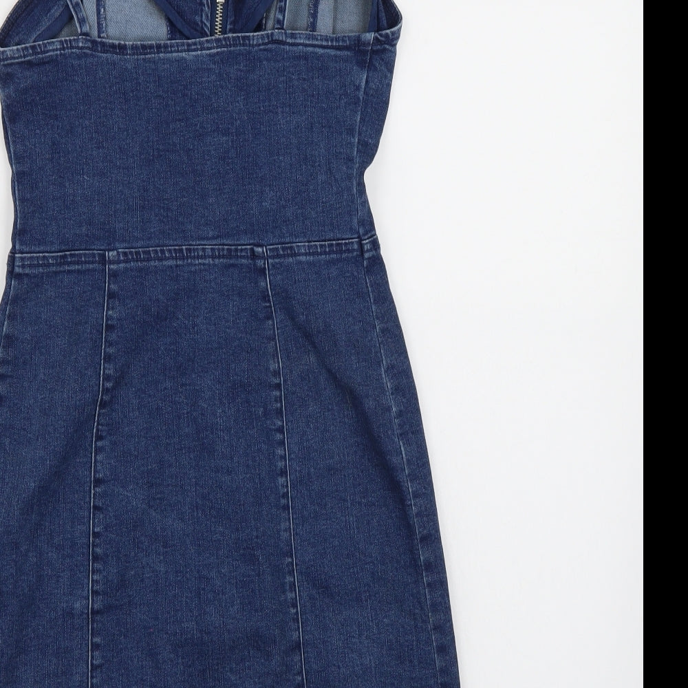 Denim & Co. Womens Blue   A-Line  Size 6