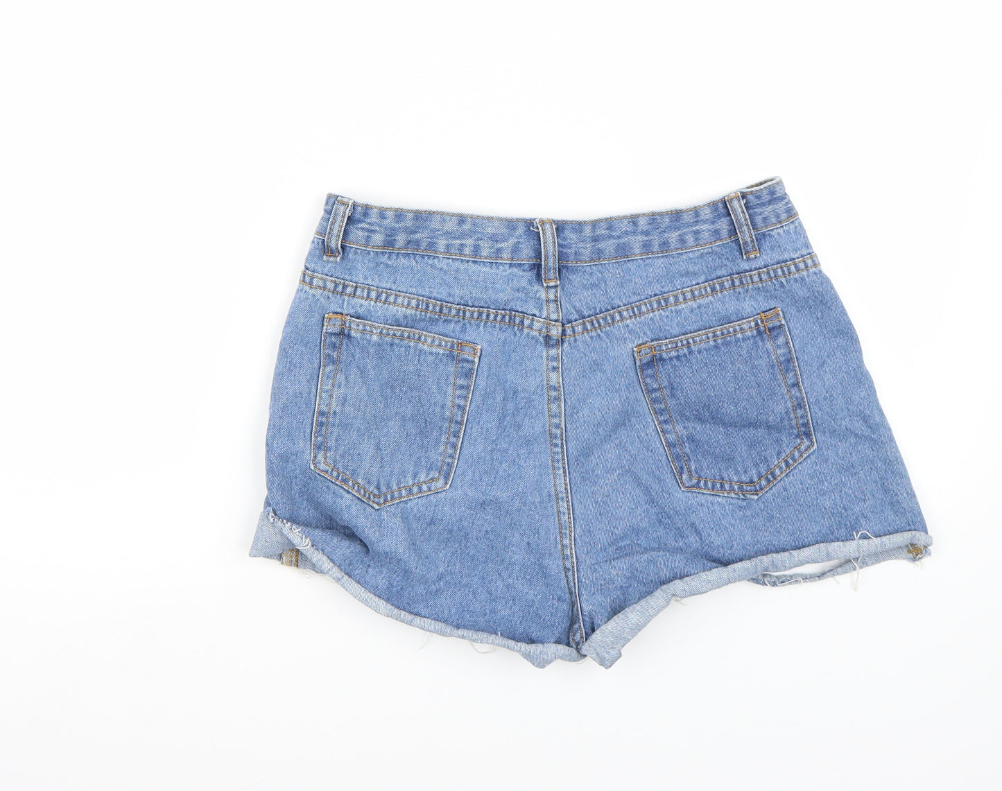 Preworn Womens Blue   Cut-Off Shorts Size L