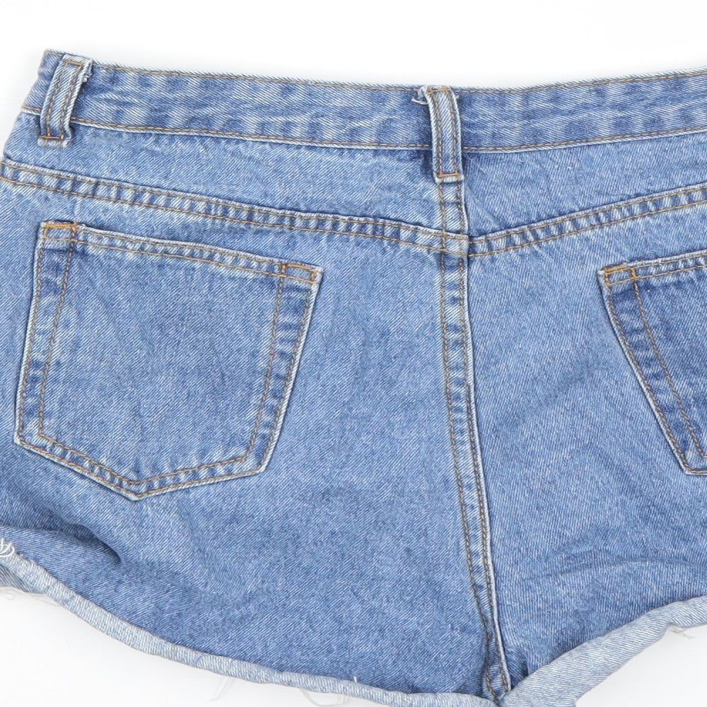 Preworn Womens Blue   Cut-Off Shorts Size L
