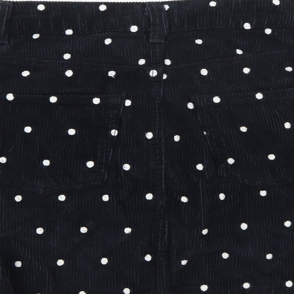 Topshop Womens Black Polka Dot  A-Line Skirt Size 8