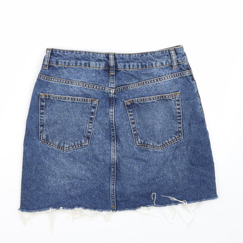 Topshop Womens Blue   A-Line Skirt Size 10