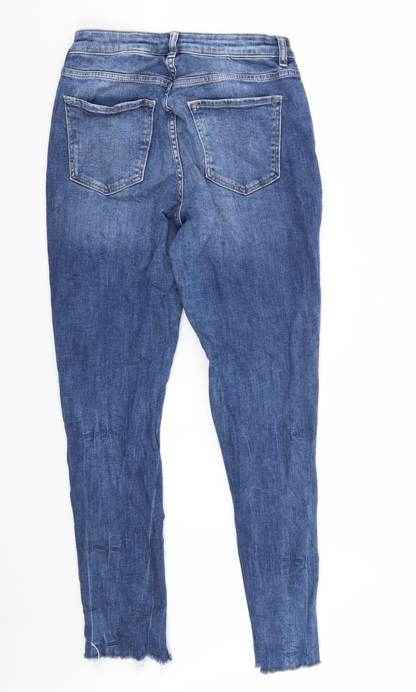 H&M Womens Blue  Canvas Cropped Jeans Size 10 L29 in