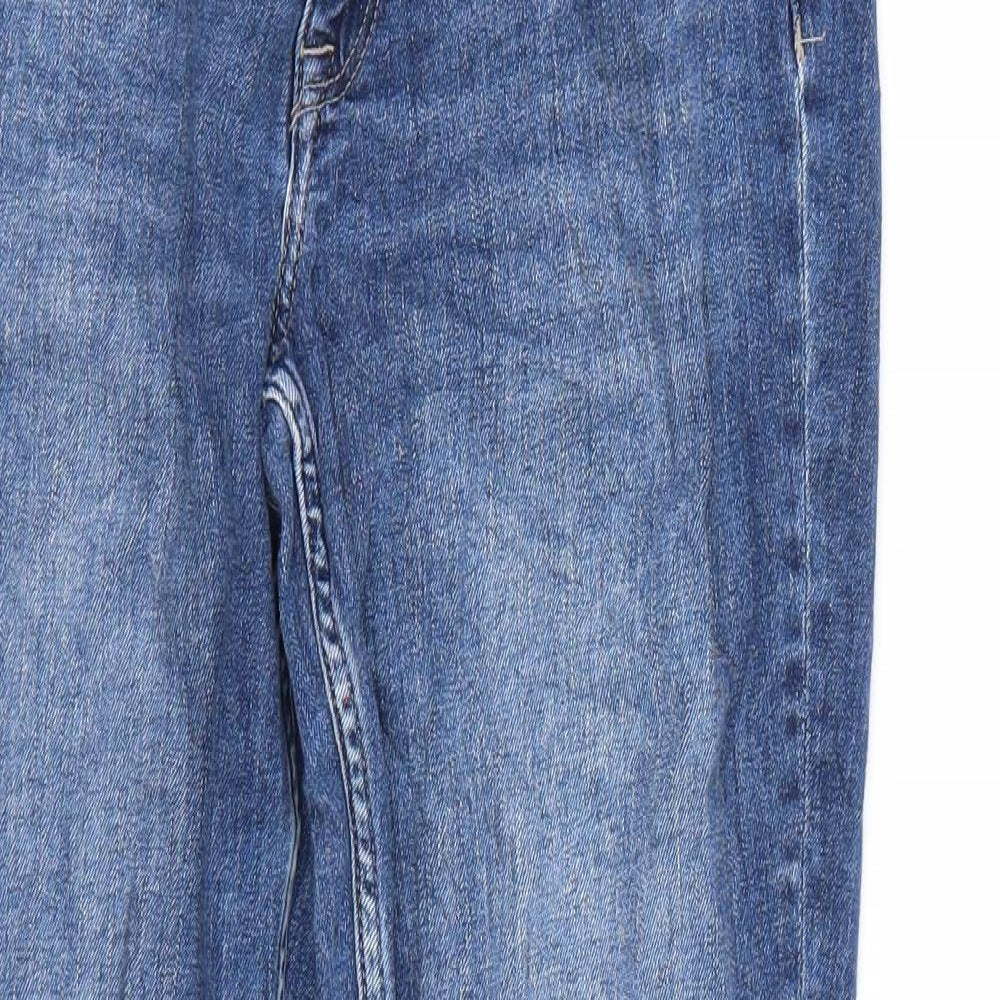 H&M Womens Blue  Canvas Cropped Jeans Size 10 L29 in