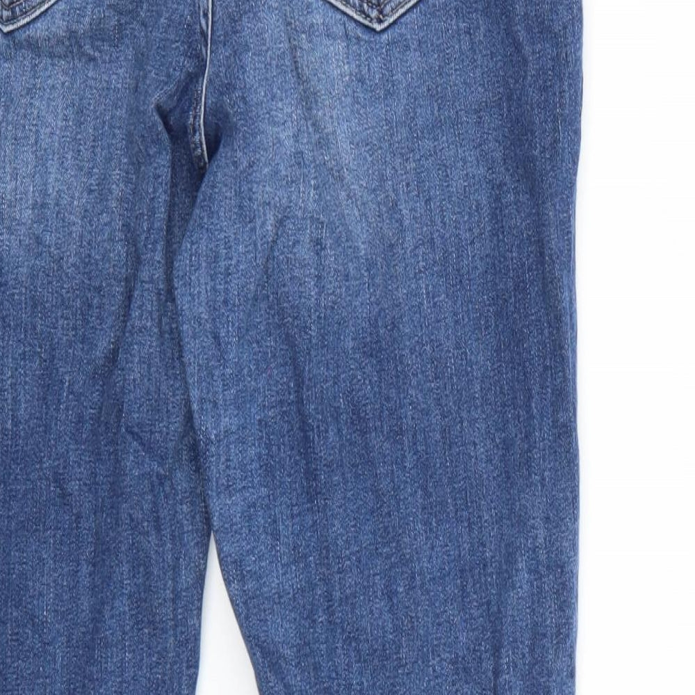 H&M Womens Blue  Canvas Cropped Jeans Size 10 L29 in