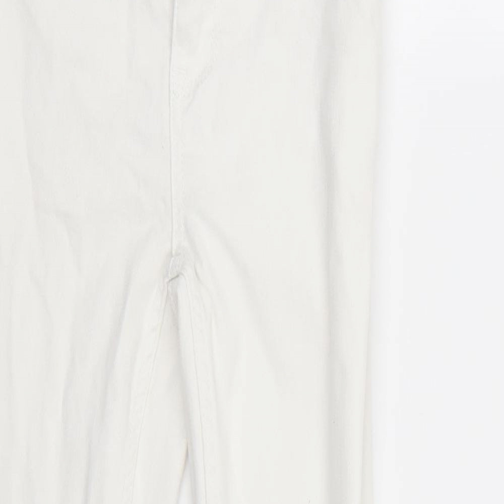 Newlook Womens White   Cropped Jeans Size 8 L27 in