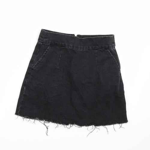 Topshop Womens Black   A-Line Skirt Size 8
