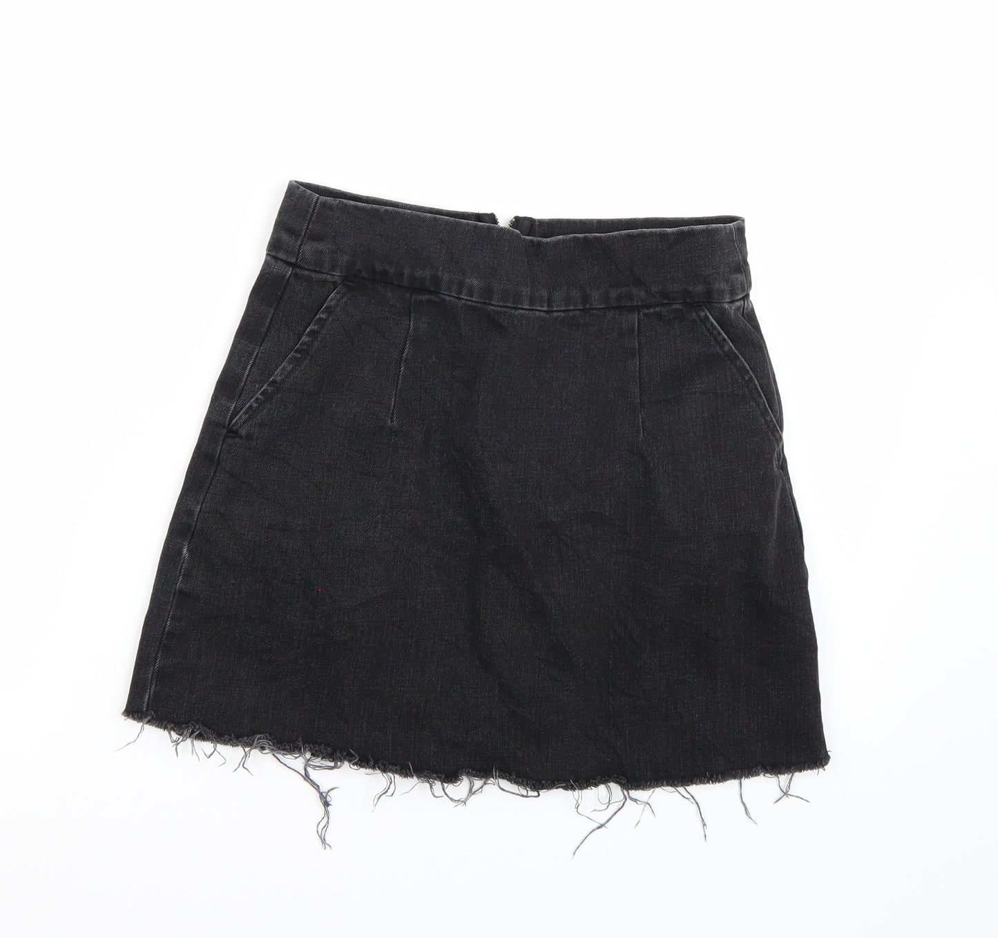 Topshop Womens Black   A-Line Skirt Size 8