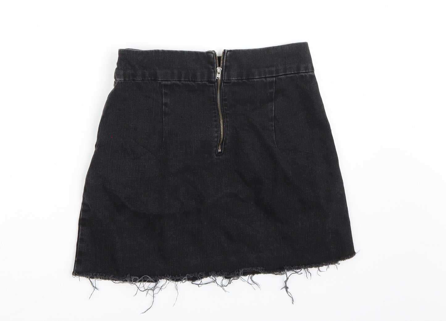 Topshop Womens Black   A-Line Skirt Size 8