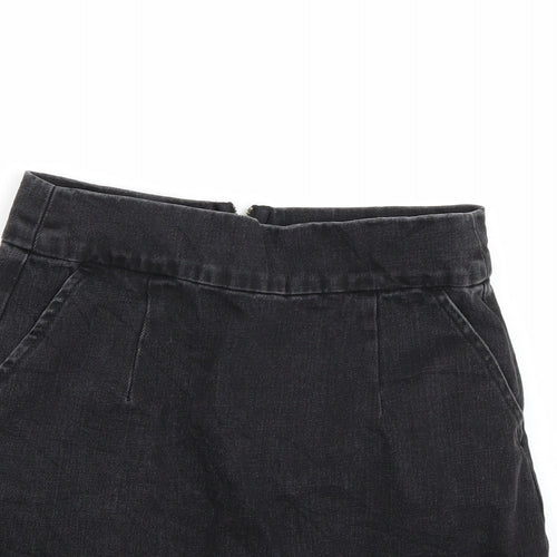 Topshop Womens Black   A-Line Skirt Size 8