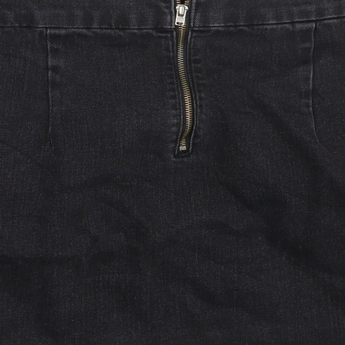 Topshop Womens Black   A-Line Skirt Size 8