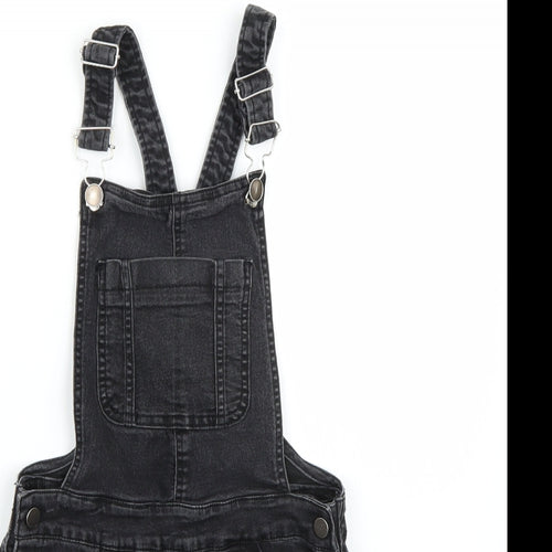 Evies Girls Black   Dungaree One-Piece Size 10-11 Years