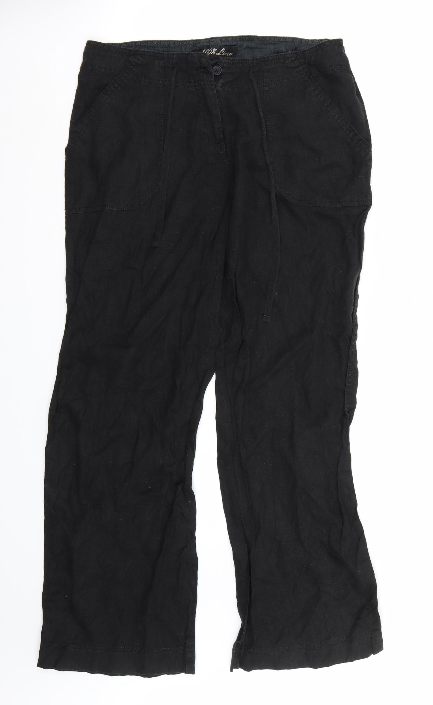 Primark Womens Black   Trousers  Size 10 L30 in