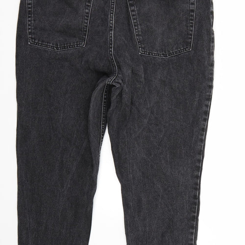 Topshop Womens Black   Straight Jeans Size 34 L28 in