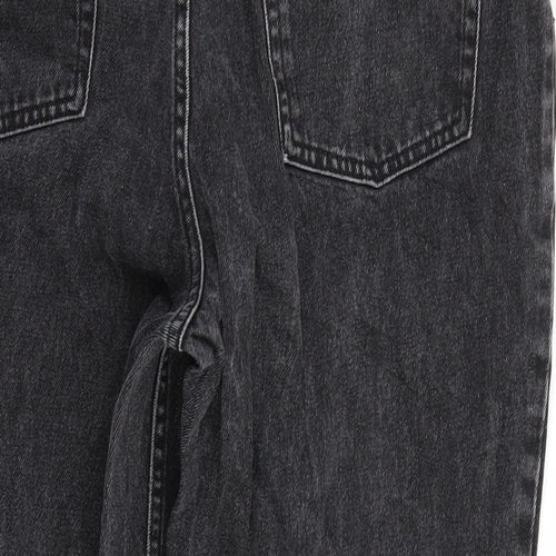 Topshop Womens Black   Straight Jeans Size 34 L28 in