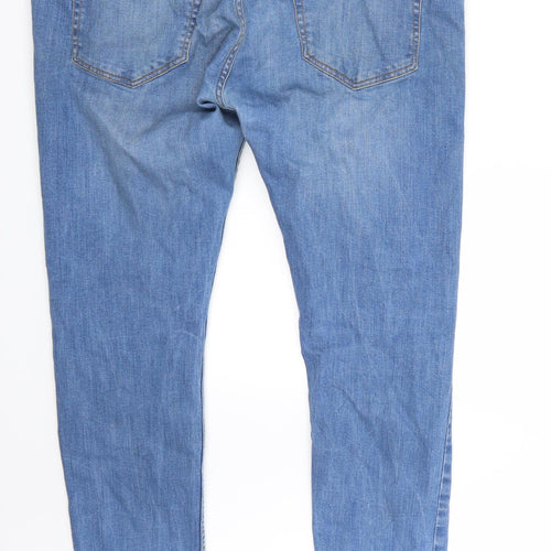 Topman Mens Blue   Straight Jeans Size 34 L30 in
