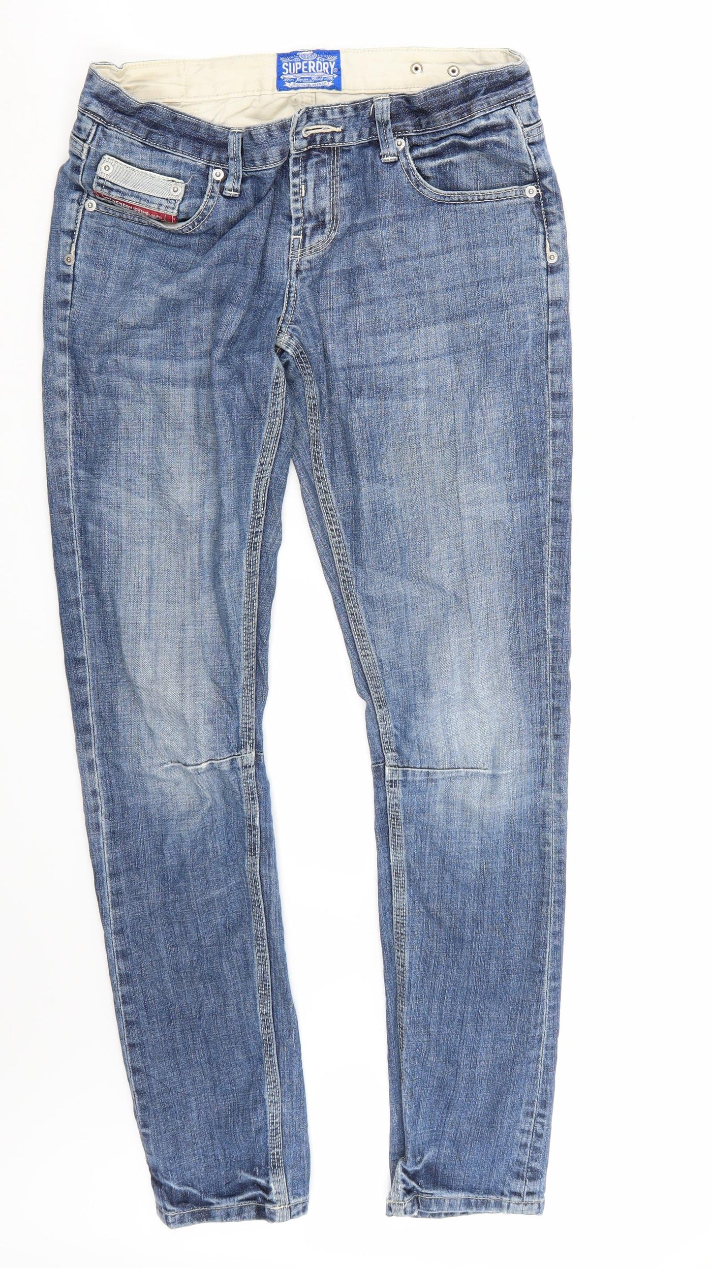 Superdry Mens Blue   Straight Jeans Size 27 L30 in