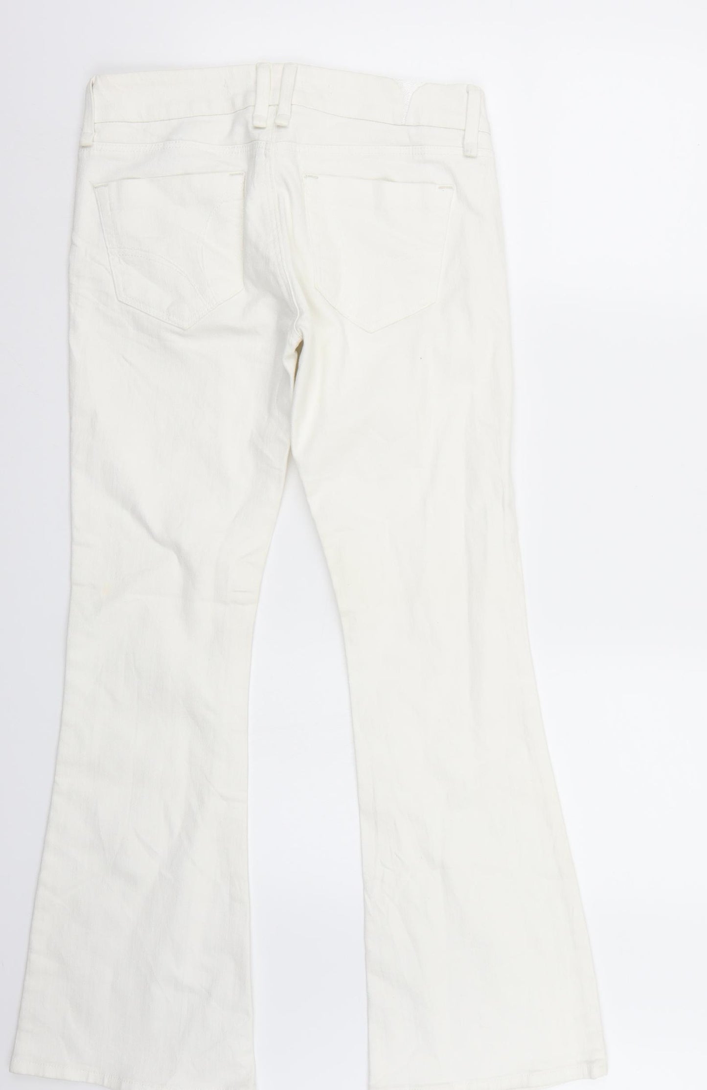 Eva Womens White   Flared Jeans Size 10 L31 in