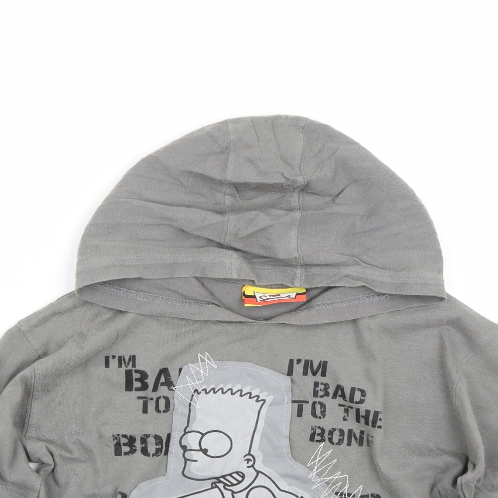 The Simpsons Boys Grey   Basic T-Shirt Size 7-8 Years