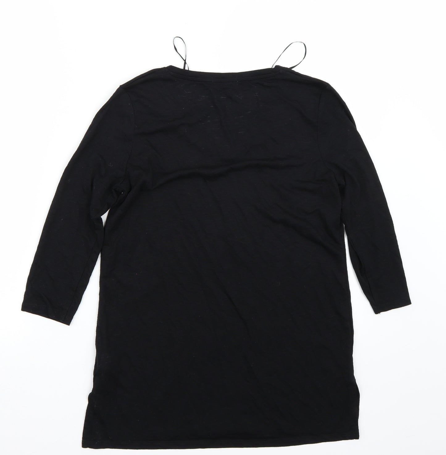 Papaya Womens Black   Basic T-Shirt Size 10