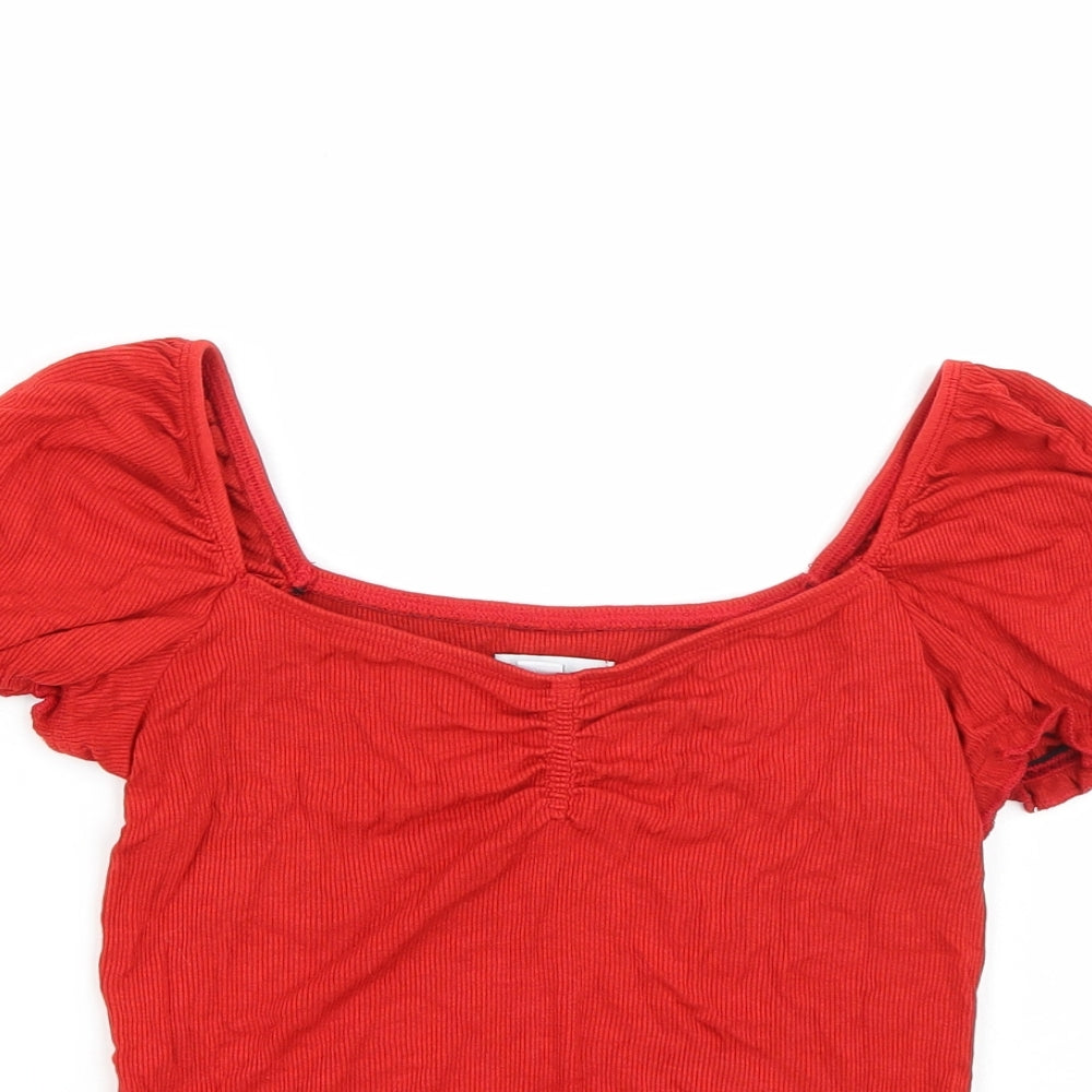 Top[shop Womens Red   Basic T-Shirt Size 10