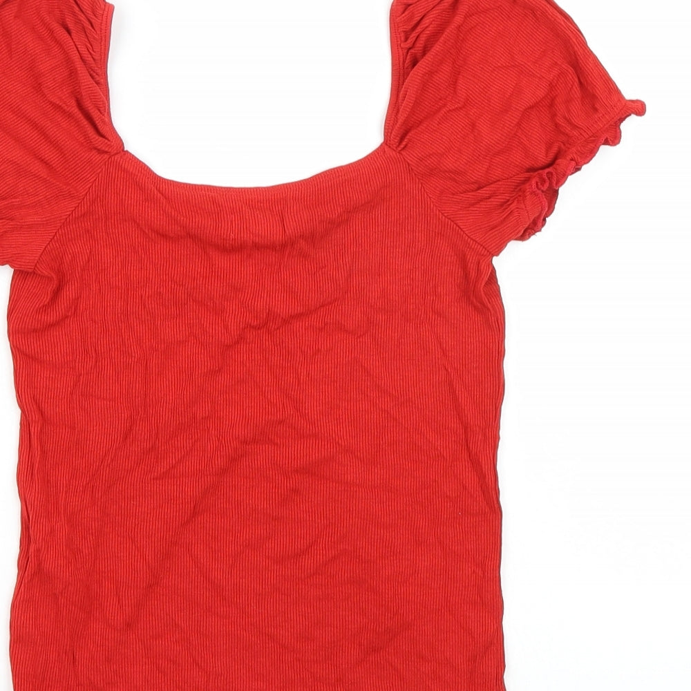 Top[shop Womens Red   Basic T-Shirt Size 10