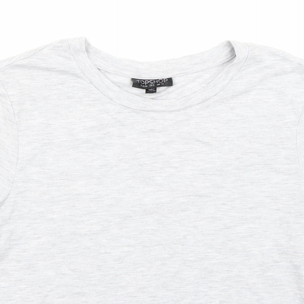 Topshop Womens Grey   Basic T-Shirt Size 10