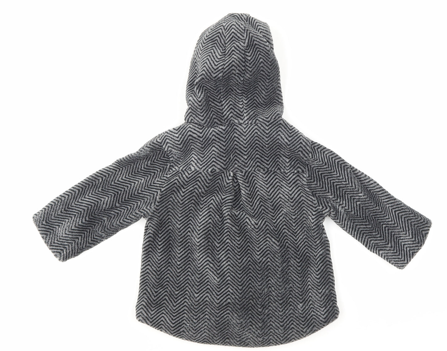 NEXT Baby Grey Argyle/Diamond Fleece Jacket Coat Size 18-24 Months