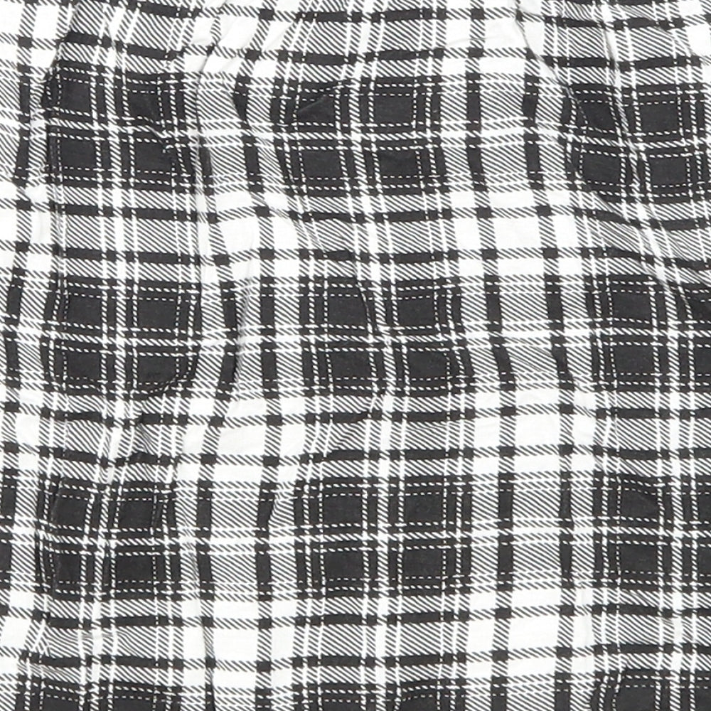 Boohoo Womens Black Check  Mini Skirt Size 8
