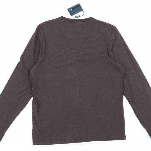 guinse Mens Brown Houndstooth   T-Shirt Size XL