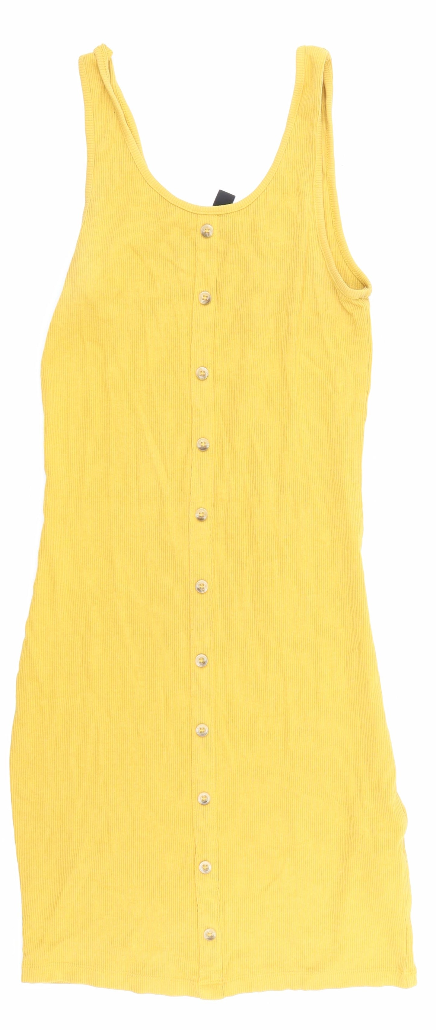 NewLook Womens Yellow   Pencil Dress  Size 10
