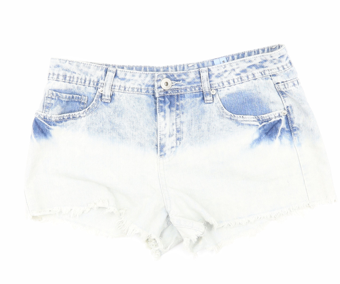 Yesyes Womens Blue  Denim Hot Pants Shorts Size 12