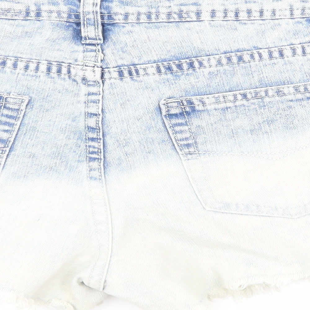 Yesyes Womens Blue  Denim Hot Pants Shorts Size 12